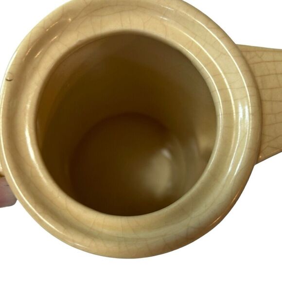 Vtg Kitchen Pfaltzgraff VILLAGE Coffee Tea Pot Distressed Stoneware Note Flaw - Picture 7 of 16